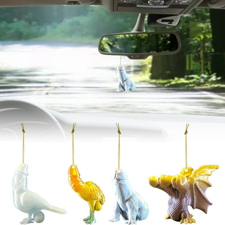 

Miuline Fun Creative Animals Car Hanging Pendant Car Rearview Mirror Dinosaur Hanging Decoration Spoof Pendant For Adult Window Garden Decor