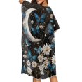 thumbnail image 4 of HELLHERO High Quality Fabrics Long Kimono Swimsuit Cover Up for Summer Breathable Loose Butterfly Daisy, 4 of 6