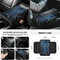 thumbnail image 5 of Jeiento Camo Hunting Front Car Seat Cover Full Set 12 PCS, with Steering Wheel Seat Belt Cover Armrest Mat Trash Bag Air Vent Bag Rear View Mirror Cover Coasters Blue Key Chain Car Decor, 5 of 9
