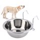 thumbnail image 2 of Tazón de agua de comida de acero inoxidable para mascotas jaulas de pájaros jaulas Coop perro gato conejo talla M, 2 of 5