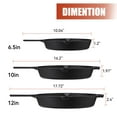 thumbnail image 5 of Z GRILLS Pre-Seasoned Cast Iron Skillet , Frying Pan - Safe Grill Cookware for indoor & Outdoor Use - Cast Iron Pan 10 Inch, 5 of 11