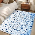 thumbnail image 5 of Blue Polka Dot Large Area Rugs for Bedroom Living Room, Soft Non Slip Carpet Bedside Rug, Modern Art Abstract Watercolor Dot Rectangular Floor Cover Kitchen Accent Rug 4'x6' for Dining Room/Office, 5 of 9