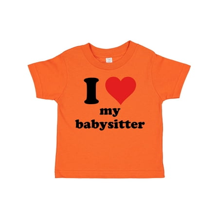 

Inktastic I Heart My Babysitter Gift Toddler Boy or Toddler Girl T-Shirt