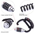 thumbnail image 4 of MEETLOCKS Candado de cable para casco de motocicleta con barra en T Candado para bicicleta reiniciable de 4 dígitos Candado combinado para bicicleta Cable Caribeaner Lock Candado para bicicleta Antirr, 4 of 5
