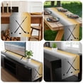 thumbnail image 6 of Yellow Gray Ombre Table Runner 72 Inches Long, Black Hockey Sticks Minimalist Style Kitchen Coffee Dining Table Decoration for Home Party Birthday Wedding Home Decor 13x72 Inches, 6 of 8