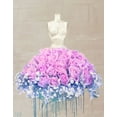thumbnail image 2 of Parr, Kelly 15x18 Gold Ornate Wood Framed with Double Matting Museum Art Print Titled - Dressed in Flowers II, 2 of 4