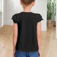 thumbnail image 6 of UACY Girls Tops Summer Boho Blouses Short Sleeve Square Neck Crochet Lace Trim Casual Shirts, 6 of 7