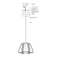 thumbnail image 5 of Ridgeway 1 Light White Integrated LED Contemporary Cage Pendant Light, 5 of 6