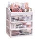 thumbnail image 2 of Caja De Almacenamiento De Maquillaje Con Cajón, Vitrinas De Cosméticos Con Cajón, Cajones De Plástico Transparente De 3 Niveles Para Tocador Para El Hogar, 2 of 7