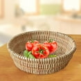 thumbnail image 6 of Handmade Wicker Basket Vegetable Holder Rack Picnic Basket Table Organizer Vegetable Basket for Living Room Home Tabletop Countertop Decor 35cm, 6 of 9
