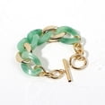 thumbnail image 5 of Fashionable Resin Bangle Candy Color Handchain Adjustable Length Wristchain Party Jewelry for Sophisticated Ladies, 5 of 9