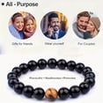 thumbnail image 5 of Ojo de tigre natural pulsera de piedras preciosas de joyería fácil de ajustar cómodo para adaptarse a la mayoría de los tamaños de muñeca., 5 of 5