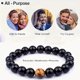 thumbnail image 5 of Ojo de tigre natural pulsera de piedras preciosas de joyería fácil de ajustar cómodo para adaptarse a la mayoría de los tamaños de muñeca., 5 of 5