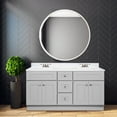thumbnail image 3 of Brookings 60 Inch Bathroom Vanity, Shaker, Solid Wood, Fully Assembled, Sherwin Williams® Gray – Design House, 214999, 3 of 12