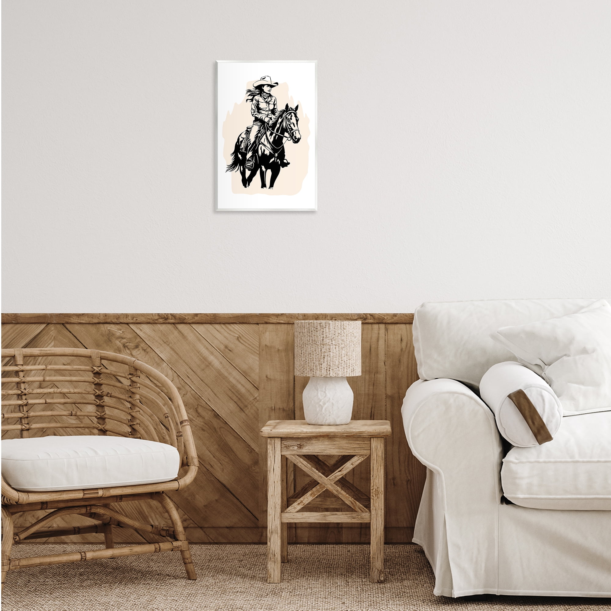 Stupell Industries Saddle Sisters Cowgirl People Painting Unframed Art Print Wall Art, 13 x 19