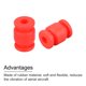 thumbnail image 4 of Anti-Vibración Golpe Absorción Amortiguación Goma Bolas M3.5x13mm para RC Cuadricóptero FPV Cardán Cámara Montaje (Rojo/Paquete de 12), 4 of 6