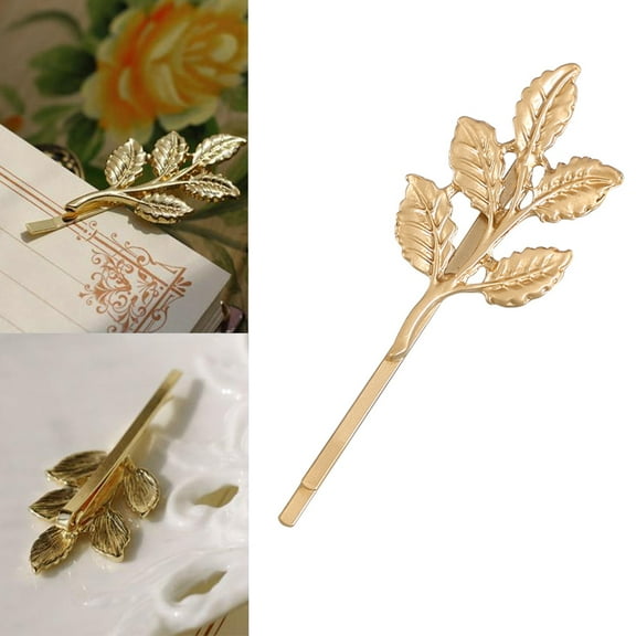 TABLZONE Durable Golden Alloy Hair Clips for Women, Fashionable Bobby Pins Accessories, Size 3.5in