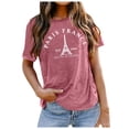 thumbnail image 1 of 2025 France Chemise Femmes T-Shirts pour Femmes Tour T-Shirt Voyage Femmes T-Shirts Compression en France T-Shirts Vacances Col Roulé Simulé Femmes Manches Longues Hauts, 1 of 7