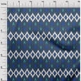 thumbnail image 3 of oneOone Cotton Poplin Dark Navy Blue Fabric Ikat Sewing Fabric By The Yard Printed Diy Clothing Sewing Supplies 42 Inch Wide, 3 of 4