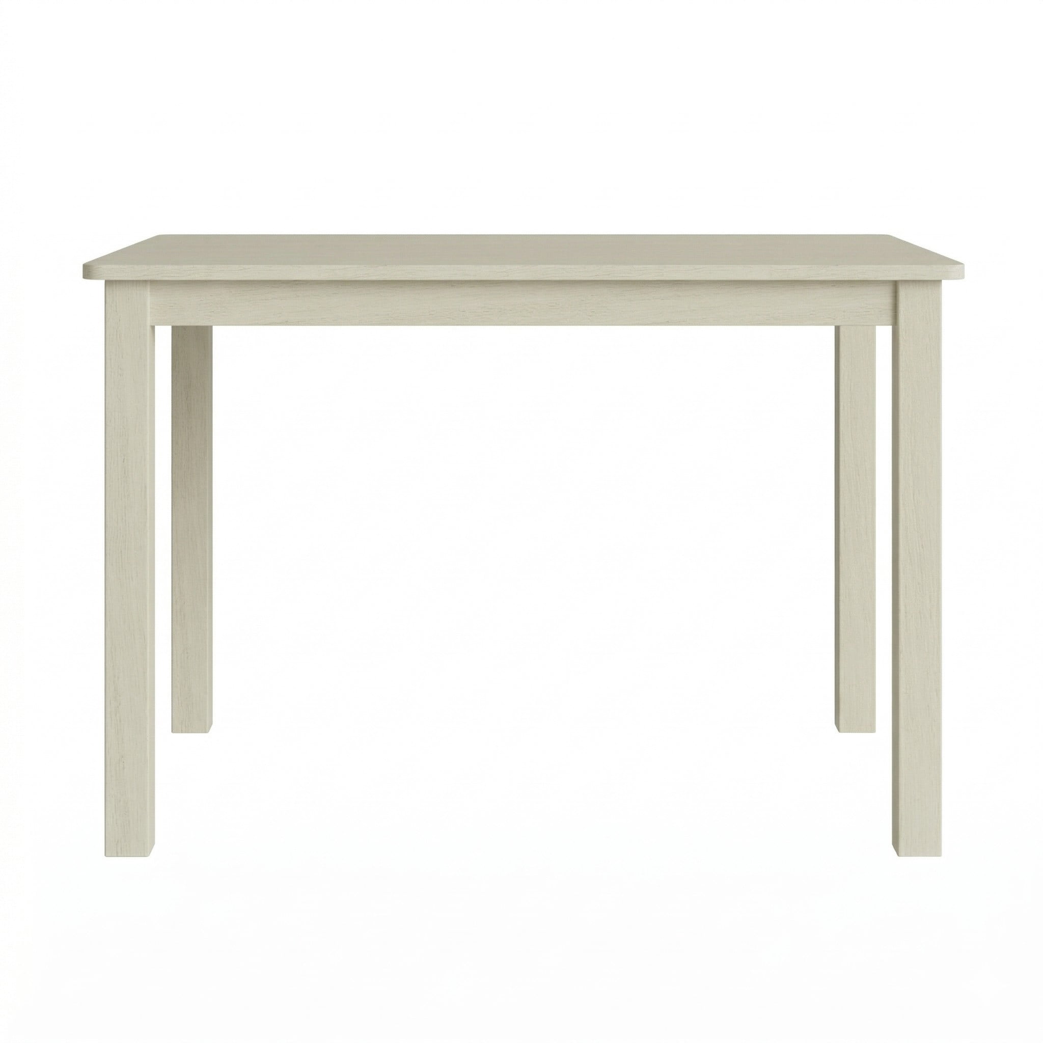 Home Design Lompoc 5-Piece Dining Table Set, Modern Rectangular Table with 4 Warm Gray Linen Upholstered Chairs, Easy Assembly