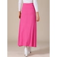 thumbnail image 4 of DARING DIVA Women's Foldable High Waist Flowy Flare Maxi Skirts XS Rose Red, 4 of 6