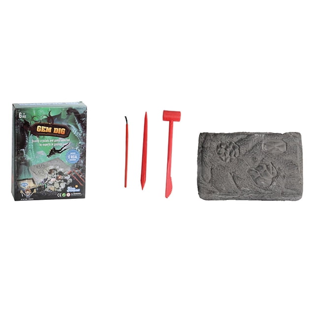 Kit de piedras preciosas para excavar 15 gemas reales, juguetes educativos y de ciencia STEM