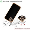thumbnail image 3 of Case for iPhone 13 6.1" Luxury Plating Edge Case Cover Slim Lightweight Glossy Bling Phone Case Soft TPU Shockproof Bumper Case Electroplated Case,Black, 3 of 6