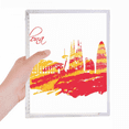 thumbnail image 1 of City Outline Red Yellow Barcelona Notebook Loose Diary Refillable Journal Stationery, 1 of 3
