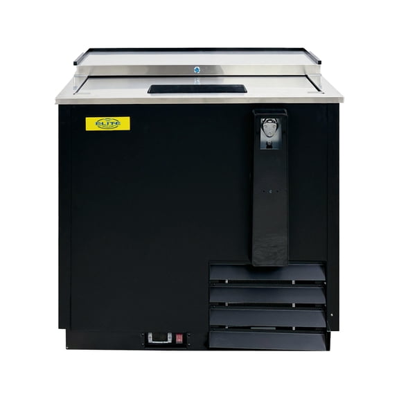 36 in. Horizontal Bottle Cooler Deep Well, Commerical Beer Bottle Refrigerator Stainless Steel Top Lid