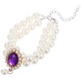 thumbnail image 1 of unbranded Sophisticated Purple Abs Jewelry For Dogs And Cats Elegant Double Layer Design 1Set, 1 of 8