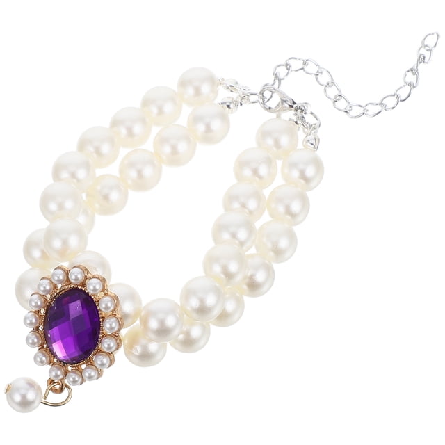 unbranded Sophisticated Purple Abs Jewelry For Dogs And Cats Elegant Double Layer Design 1Set