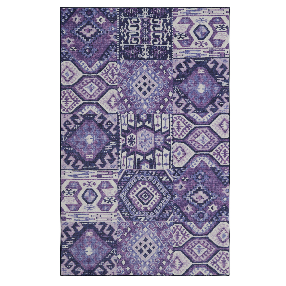 Mohawk Prismatic Area Rugs Z0114 A409 Contemporary Purple / Heather Purple Boxes Blocks Grid