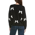 thumbnail image 2 of CeCe womens  Bow Applique Sweater, XL, Black, 2 of 4