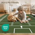 thumbnail image 4 of ODIKA 8'x10' Washable Area Rug Durable, Non-Slip Touchdown Lines Goalpost Motif Rugby Training Football Car Field Playful for Living Room, Under Sectional, Family, 4 of 7