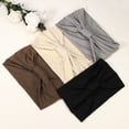 thumbnail image 6 of Vocoste 4 Pcs Yoga Elastic Headbands 5.12inch Wide Black Gray Brown Khaki for Women, 6 of 6