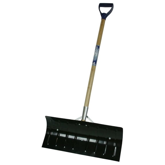 1639300 Steel Snow Pusher with D-Grip Hardwood Handle