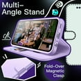 thumbnail image 4 of JETech Wallet Case for Samsung Galaxy A15 5G / 4G 6.5-Inch, Shockproof PU Leather Magnetic Flip Cover with Card Holder, Stand Feature and Full Camera Protection (Light Purple), 4 of 6