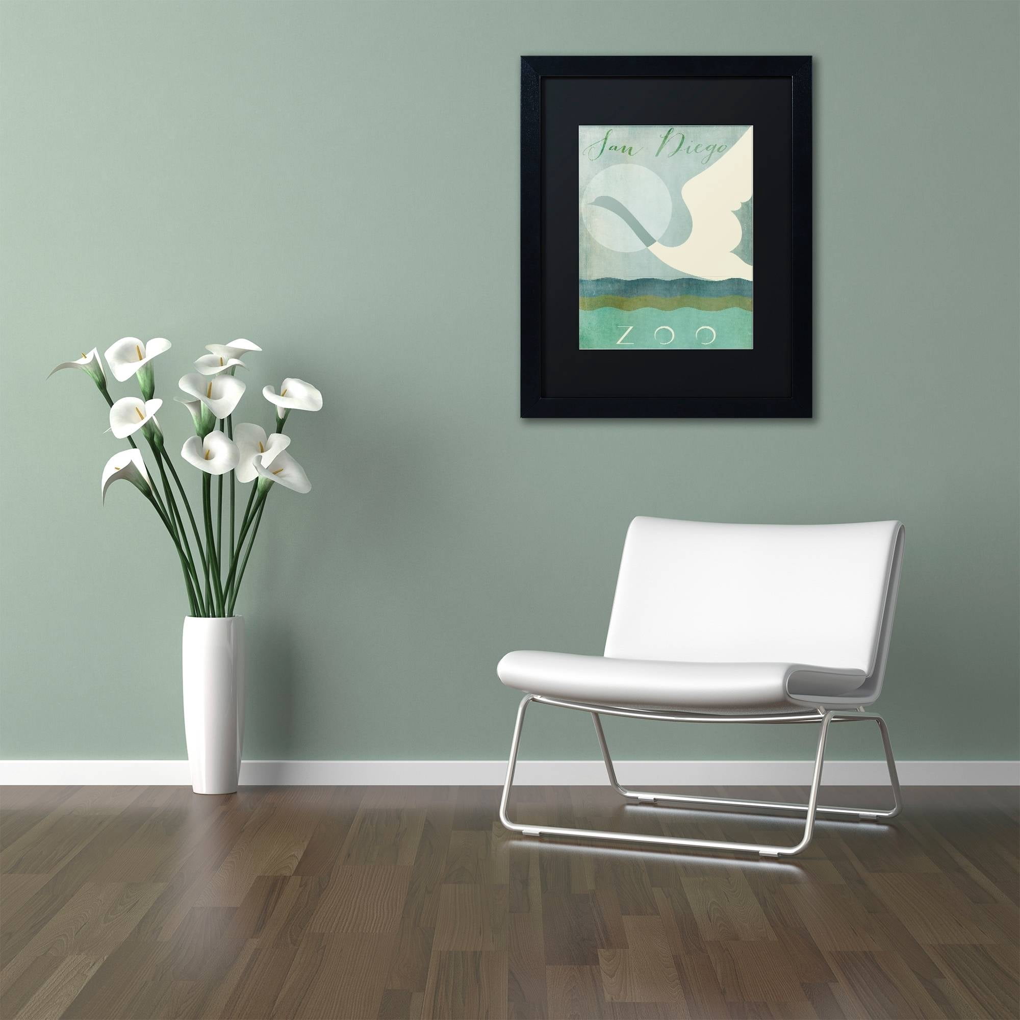 Trademark Fine Art "San Diego Zoo" Canvas Art by Color Bakery Black Matte, Black Frame