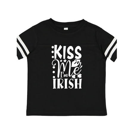 

Inktastic St. Patrick s Day Kiss Me I m Irish with Lips and Shamrocks Gift Toddler Boy or Toddler Girl T-Shirt