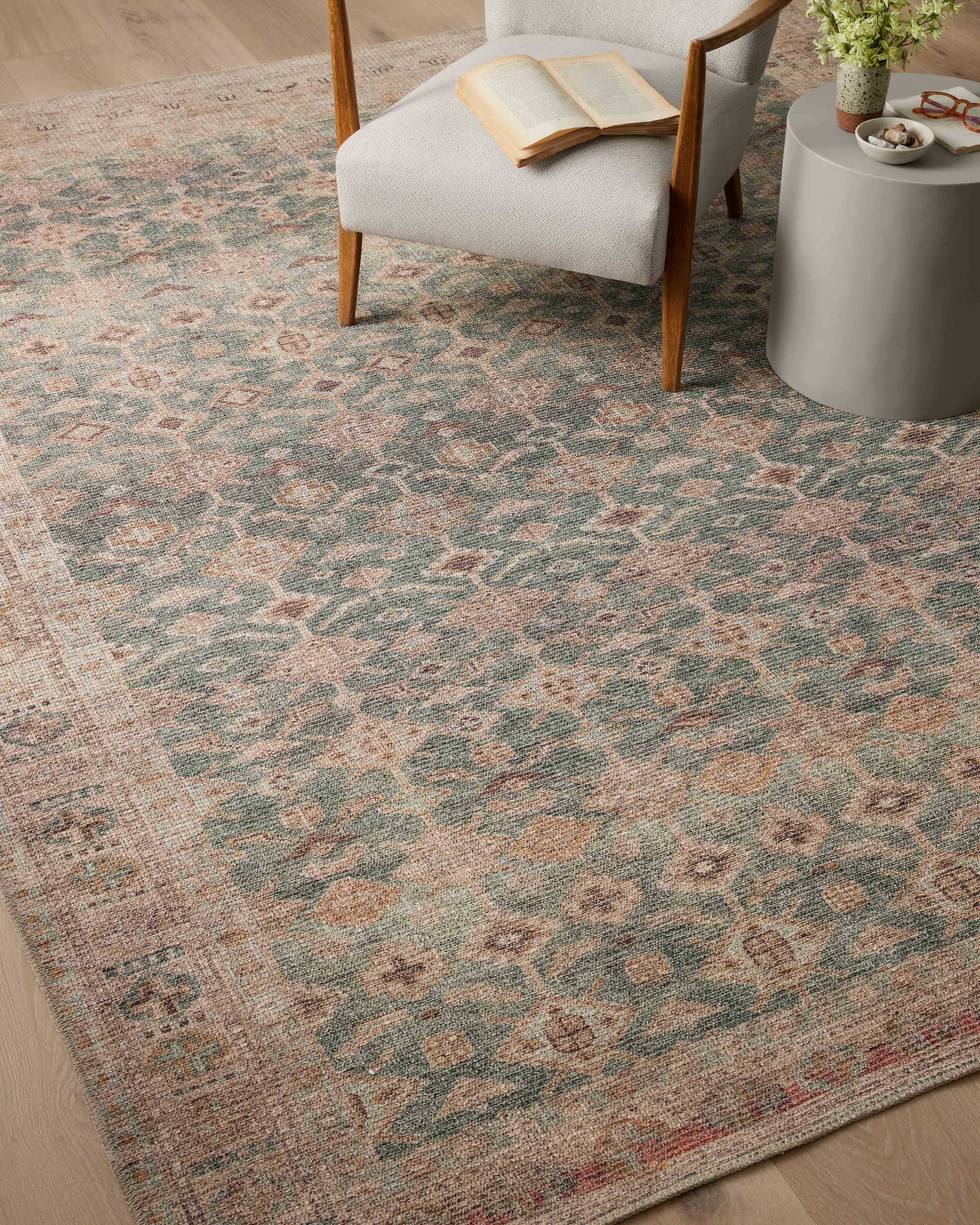 Angela Rose x Loloi Aubrey Aqua / Sand 2'-6" x 7'-6" Runner Rug