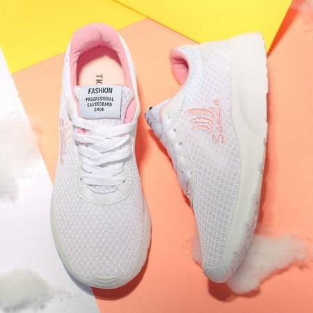 

Bxzhiri Fashion Women Casual Sneakers Mesh Breathable Shoes Student Running Shoes