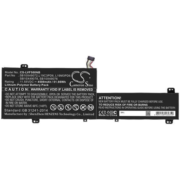4500mAh L19M3PD6 L19C3PD6 L19D3PD6 SB10X49078 SB10X49076 SB10X49071 5B10X49072 Battery for Lenovo IdeaPad Flex 5-15IIL05 81X3005