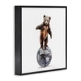 thumbnail image 2 of Stupell Industries Eclectic Bear Balancing on Disco Ball Black Framed Giclee Art, 12 x 12, by Amanda Greenwood, 2 of 7