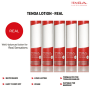 TENGA Lotion Real 5.75 Oz. x 5 Bottle Set Water-Based/Vegan Lubricant for Male Strokers