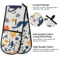 thumbnail image 2 of Yayeee Double Oven Mitt Kitchen Heat Resistant Baking 35" x7" Quilted Glove, Playful Forest, 2 of 6