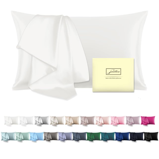 Funda de almohada de seda Suatien Mulberry Silk King Size Ivory