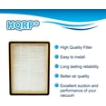 thumbnail image 4 of HQRP 2-Pack Hepa Filters H13 fits Eureka HF-2; Boss SmartVac 4870HZ Upright Vacuum Cleaners, 4 of 7
