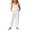 X1 White, variant on Krdevn Girls' Wide Leg Overalls, Casual Sleeveless Jumpsuit with Pockets for Kids,White