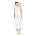 thumbnail image 2 of ADRIANNA PAPELL Womens White Short Sleeve Evening Jumpsuit Size: 10, 2 of 4