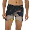 thumbnail image 2 of Cauagu Elegant Lady With Hat Print Men's Boxer Briefs, Funny & Cute Underwear Elastic Waistband Briefs Ideal Gift for Men,1-Pack, 2 of 7